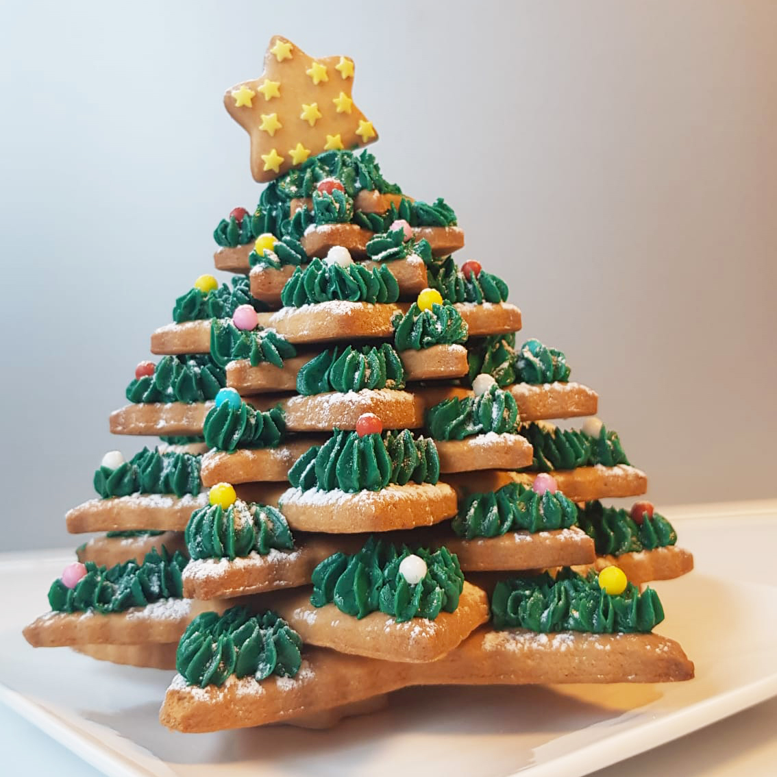 Recette pour la tour de biscuits en forme de sapin de Noël - La meilleure  qualité - Cook & Bake Belgique