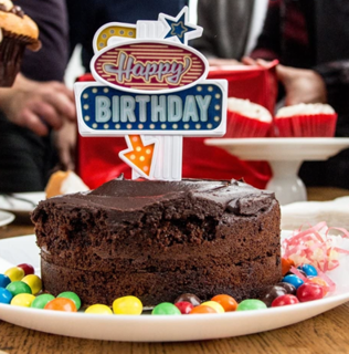 FLASHING CAKE TOPPER HAPPY BIRTHDAY COOK&BAKE