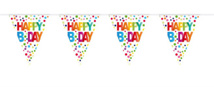 VLAGGENLIJN HAPPY BIRTHDAY RAINBOW DOTS 10M