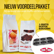 BAKPAKKET MET GRATIS MUFFIN BAKVORM COOK & BAKE